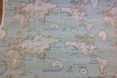 Fryett cotton maps duck - cotton, (duck
