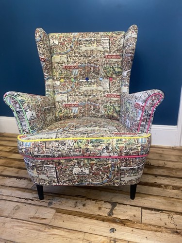 Unique armchair london map - armchair, ,