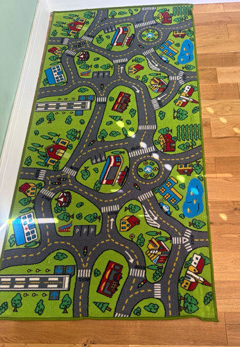 Children fabric road map - road,