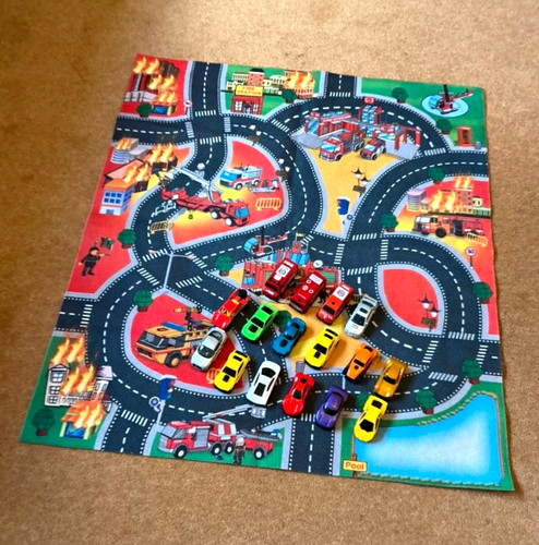 Multicolour fabric road map - fabric,