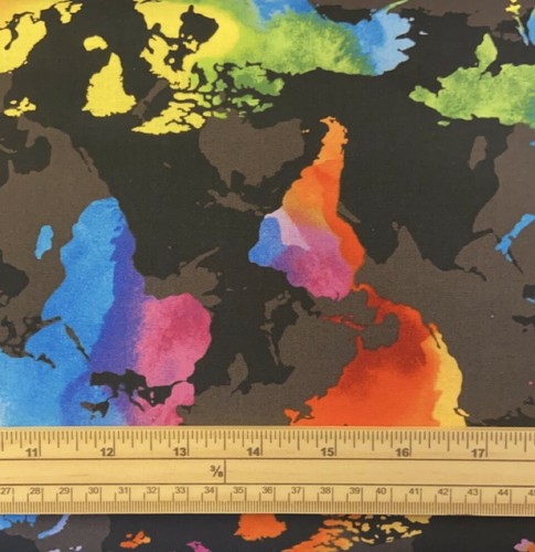 Fat quarter rainbow world - quarter,