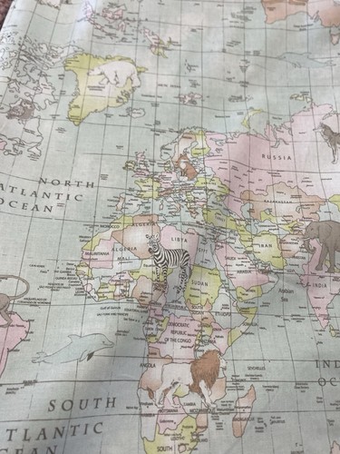 World map with - world, animals