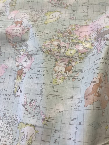 World map with - with, animal