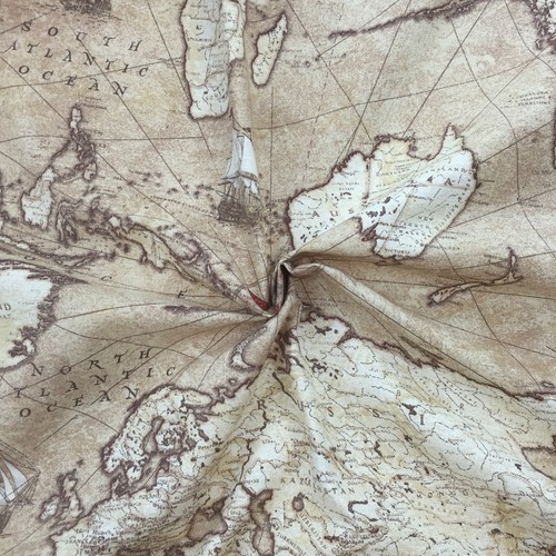World map atlas vintage cotton - atlas,