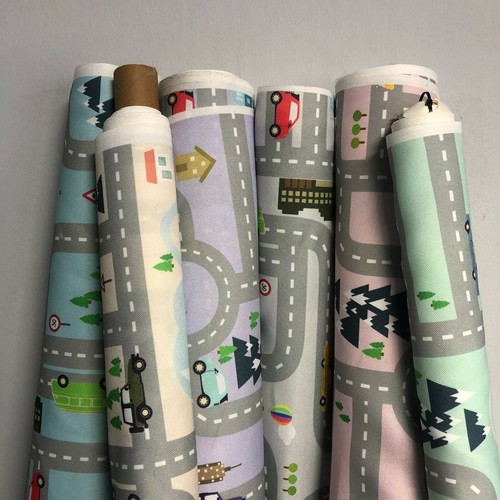 Children road map fabric - children's,