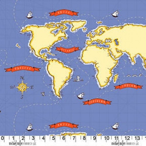 Nautical map out - to, sea