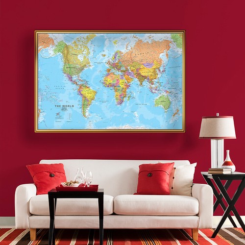 24x36 18x29 world map - 24x36"/18x29", wall