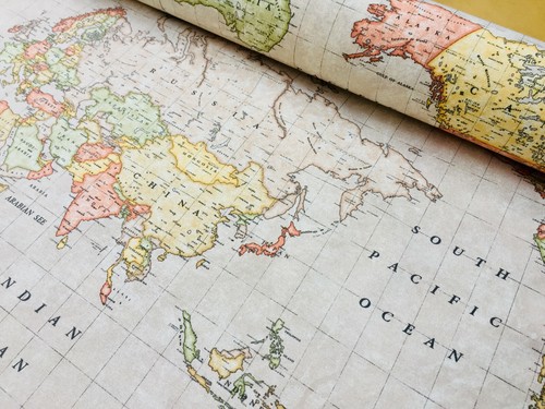 Beige world map vintage - world,