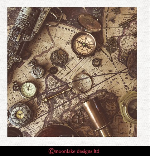 Old map antique with gun - map,
