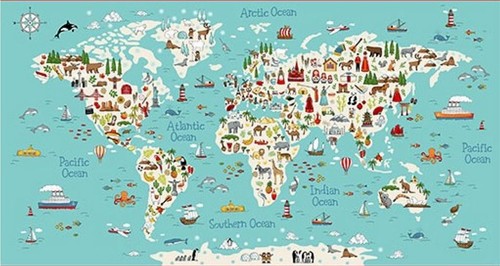 Makower around the world - around, map