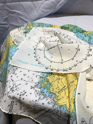 Nautical map fabric - map,