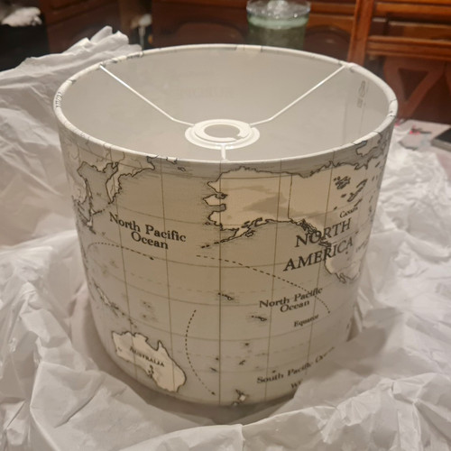 World map fabric drum - world,