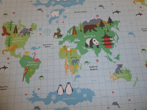 World map fryetts cotton - world,