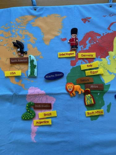 Fabric world map for - , with